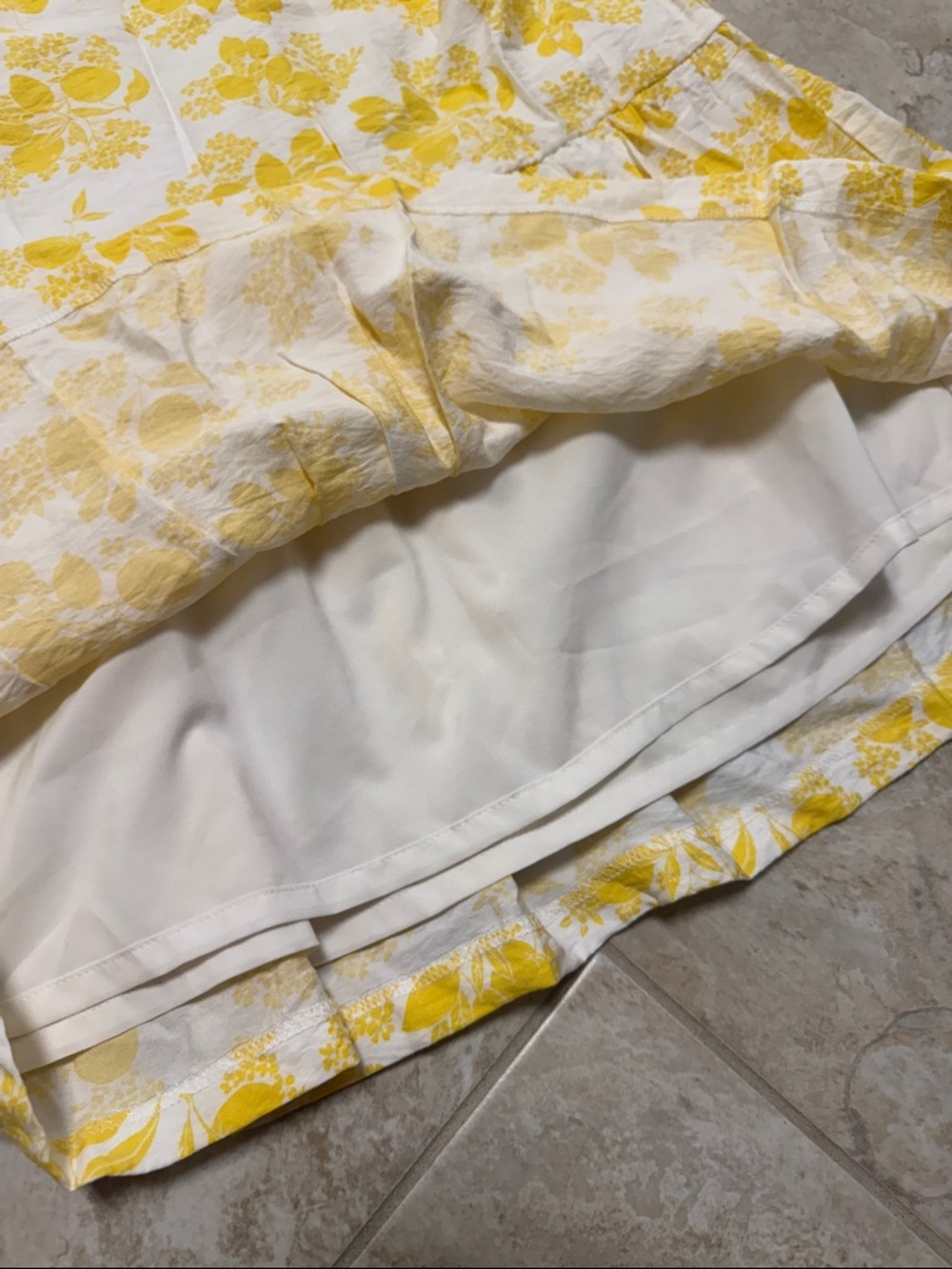 Ann Taylor White Dress with Yellow Floral Print - Picture 6 of 6